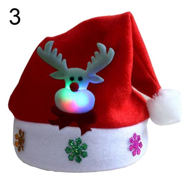 

1шт с рождеством adult kid led light up cap санта-клаус снеговика elk hat xmas родитель ребенок hat подарки праздничное для вечеринок sqcssg