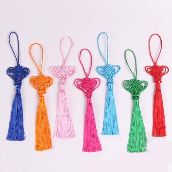 

10pcs love heart chinese knot tassels diy pendant jewelry home textile curtain garment sewing macrame decoration craft tassels h jllebi