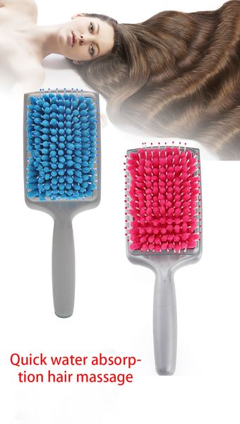 

cross-border specializes in trunk hair comb towels comb to absorb the water sponge combing fast magic hair combing hair massage comb, Silver
