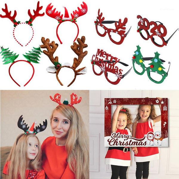 

christmas decorations merry christmas 2021 p frame props new year glasses headband for home kids xmas gifts navidad 20201
