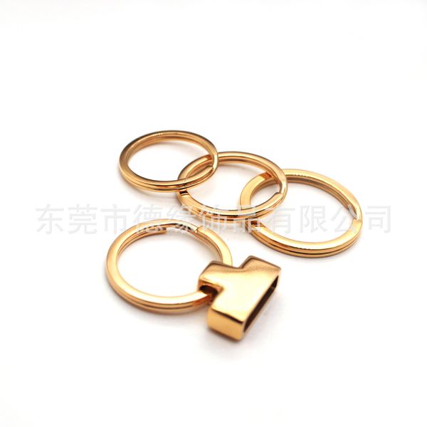 

vacuum plating in furnace ring polishing 304 stainless steel key chain, Silver