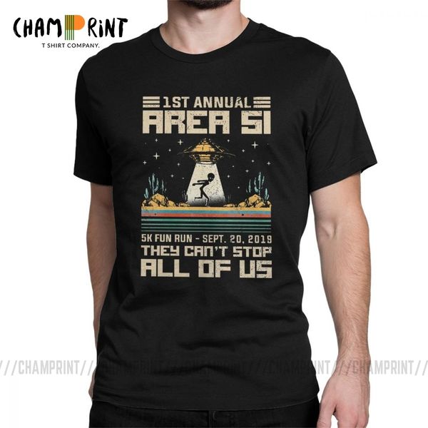 

sport men 5k fun run they can't sall of us t shirt storm area 51 alien ufo space ship saucer clothes vintage tees classic t-shirts