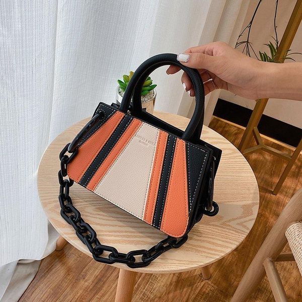 

large mouth red bag 2020 new frosted coarse chain messenger handbag for women