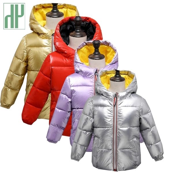 HH meninas casaco de inverno criança algodão para baixo jaqueta para meninas snowsuit korean kid roupas outerwear casacos bebê menino inverno jaquetas lj201017