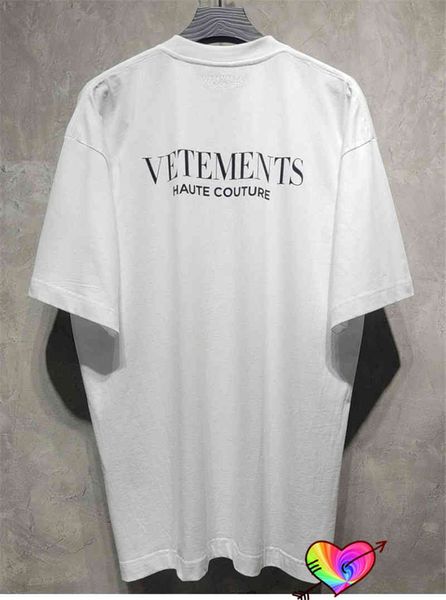 

haute couture vetements tee 2022ss men women 1:1 white t-shirt oversize vtm short sleeve, White;black