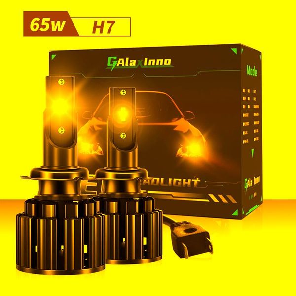 Fari per auto Galaxinno Luci a LED H7 CSP Faro 12V Lampada fendinebbia automatica Canbus 65W Lampadina 22000LM 6000K Bianco ad alta potenza per la Germania Marca Vehi