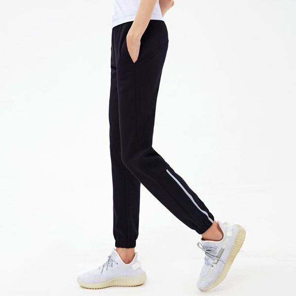 

running pants vansydical women's drawstring sweatpants jogging trousers autumn winter fitness outdoors sports reflective, Black;blue