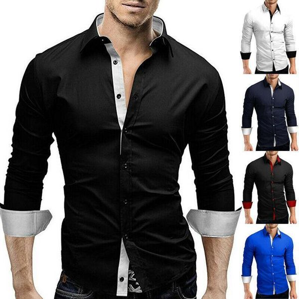 

mens shirts bamboo fiber slim fit shirts long sleeve casual button down wrinkle dress for men1, White;black