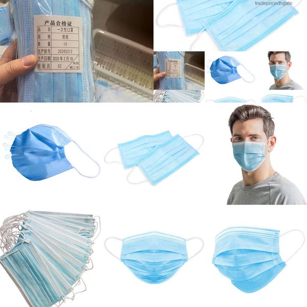 

cover three layer ear-loop dust masks mask face 3-ply non-woven disposable ff98