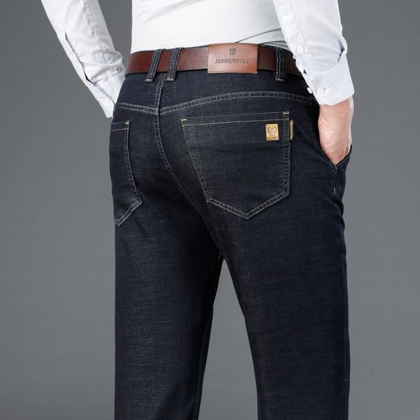 

z9gt1 tencel easy autumn winter thick straight tube high waist loose new style formal pants pants and cotton to wear dad jeans and jeans ela, Blue