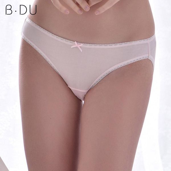 

bdu women underwear briefs women's panties 100% real silk seamless plus size women kawaii underwear thongs low panty1, Black;pink