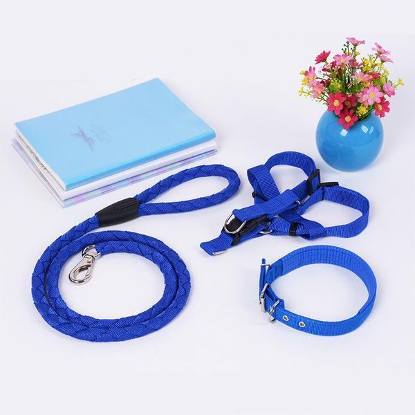 

dog collars & leashes nylon harness and leash set adjustable vest running or training collar for small large dogs1