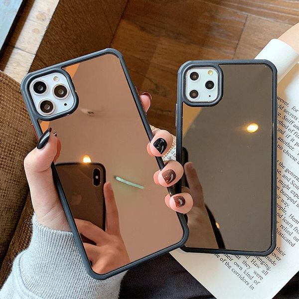 

ударопрочный mirro бампер рамка телефон дело для iphone 11 11 pro max xr xs max x-7 6 6s plus 11 yxloli cases2010