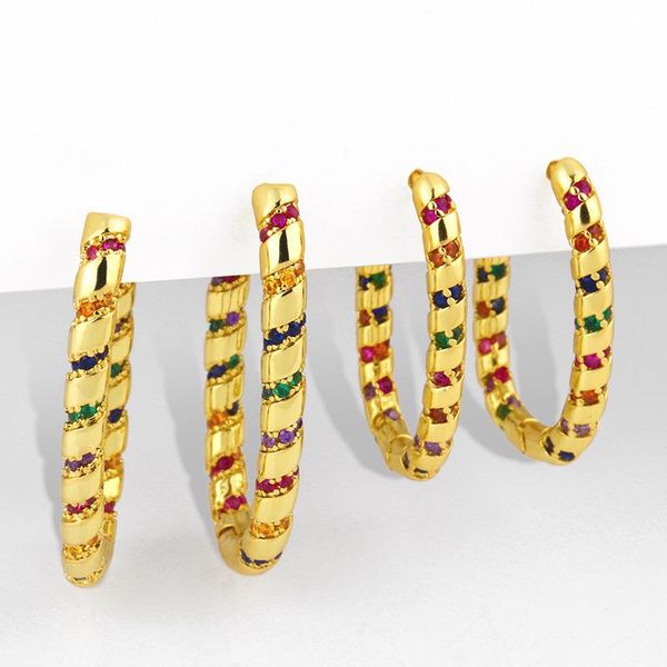 

hoop & huggie twist hoops earrings for women fashion bohemian jewelry gold color star earring female hip-hop wholesale ear accessories, Golden;silver