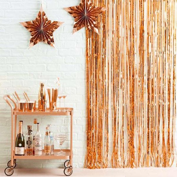 

5pcs foil tassel diy foil fringe tinsel curtain tassel garland ribbon balloons baby shower birthdays party wedding decorations h qylgob