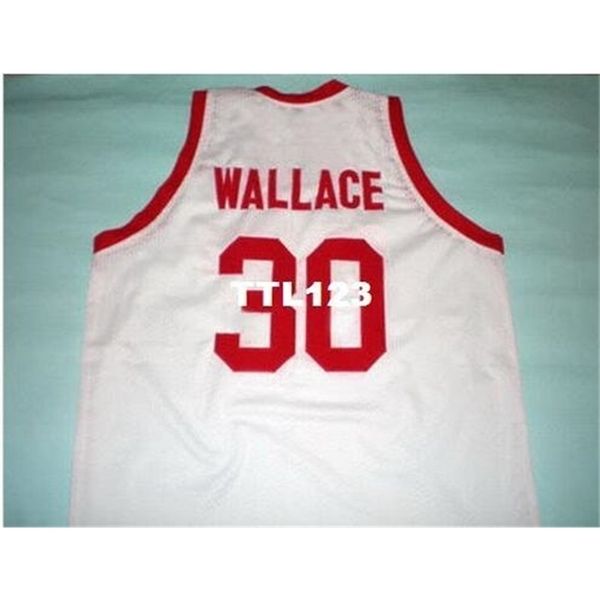 

vintage 121 #30 rasheed wallace gratz high school game college jersey size s-4xl or custom any name or number, Black