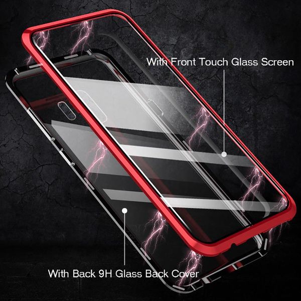 

double sided glass magnetic case for vivo x23 x27 pro z5x nex 2 iqoo alumium metal 360 degree full cover case h jllqra