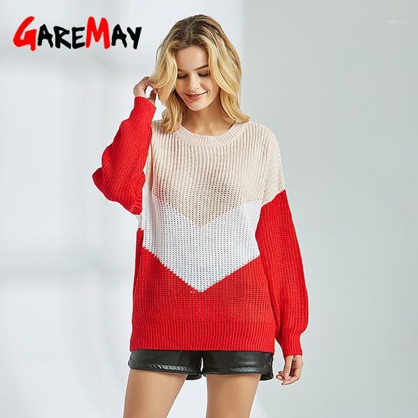 

knitted red sweater female jumper loose o-neck womens pullover long sleeve sweaters casual autumn winter sweater for women1, White;black