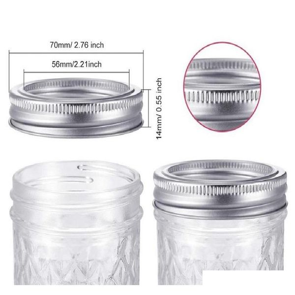 

70mm 86mm mason jar lids with discs wide mouth canning mug glass lid covers rust resistant scre qyltbp bwkf