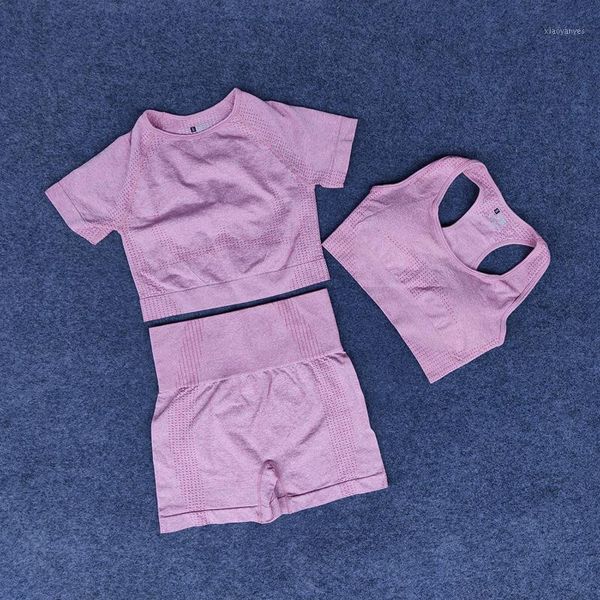 

running sets 2/3pcs sports suits women fitness workout yoga set seamless sportswear gym bra crop high waist leggings tracksuit women1, Black;blue