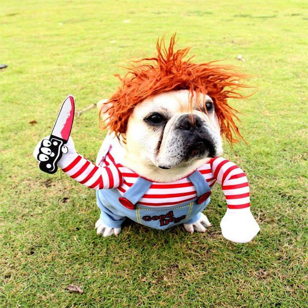 

pet dog halloween clothes dogs holding a knife halloween christmas costume novelty funny pet cat party cosplay apparel clothing