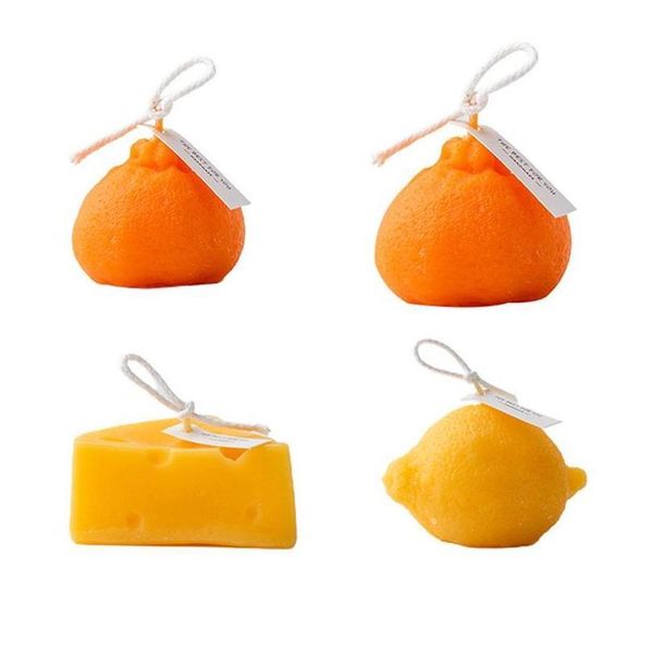 

1pcs soy wax candle cute orange scented candle wax oil smokeless aromatherapy candle gifts wedd bbyste