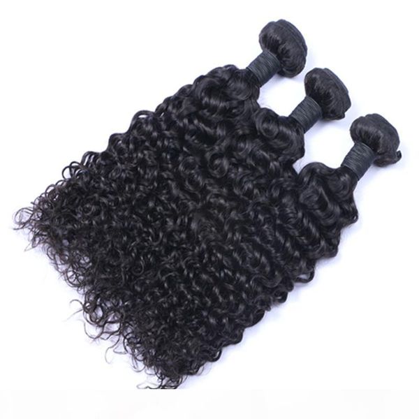 

can be dyed brazilian hair mongolian malaysian brazilian indian peruvian jerry curly hair extension unprocessed human virgin hair weave, Black