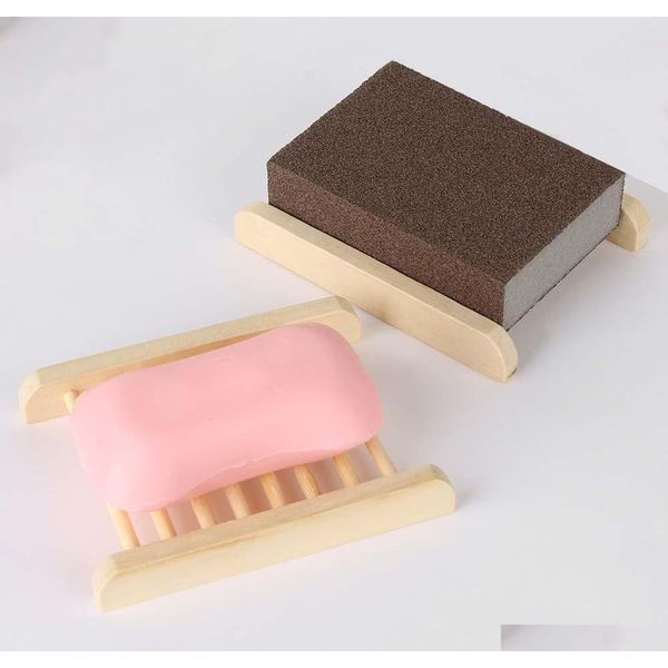 

natural wood soap dish bathroom accessories home storage organizer bath shower plate durable portable soap tray holder cvnhh