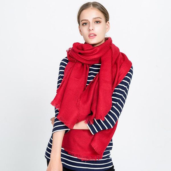 

classic pure cashmere scarf for autumn and winter, Blue;gray