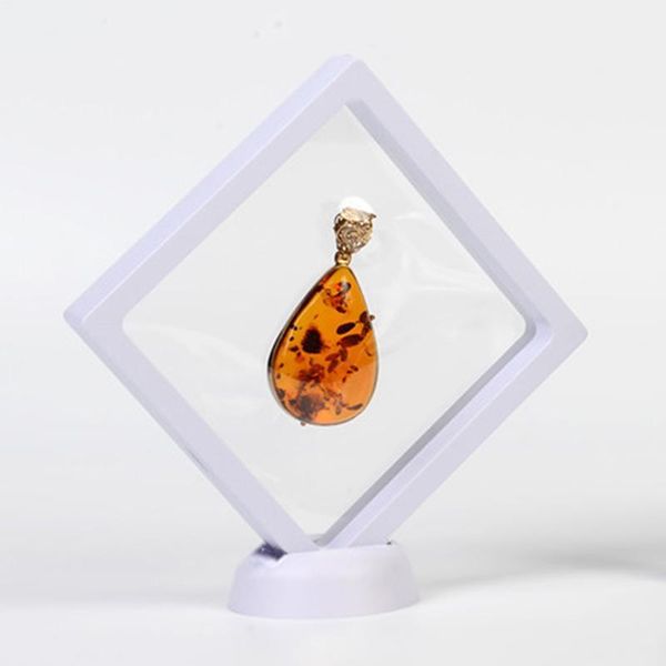 

transparent floating frame shadow box jewelry necklace display 110x110x 20mm1