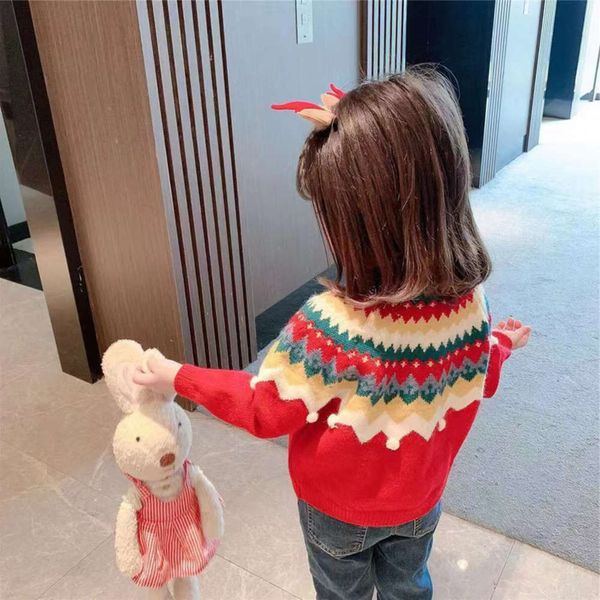 

thickened clothing children's new jacquard girls' baby autumn and winter exotic sweater 4z7vwuqa, Blue