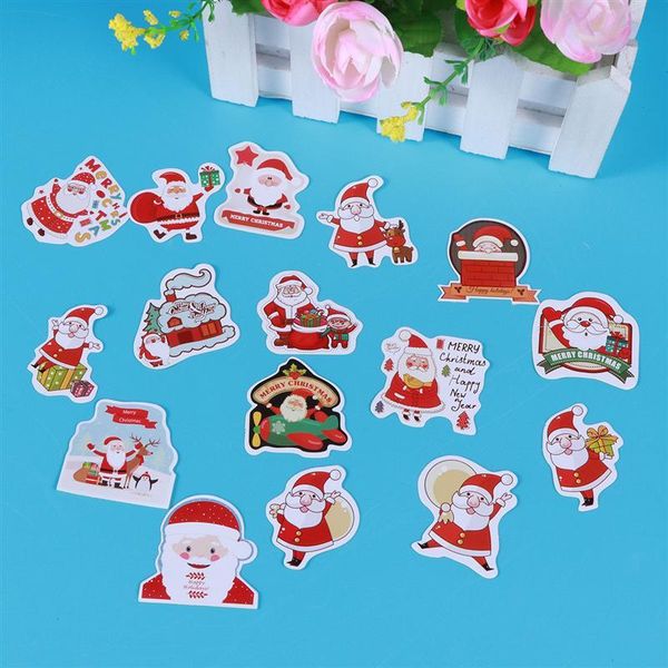 

48pcs santa claus sticker for christmas gift box packing sticker baking packing decal decoration sealing paster gift envelope a2 bbyxgr