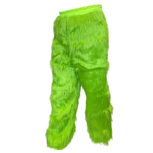 

green grinch furry pants halloween christmas funny cosplay costume props for adult