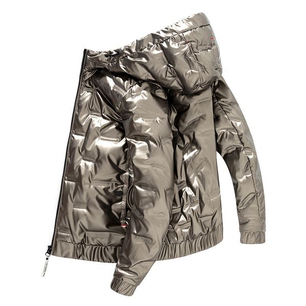 

down jacket autumn winter 2020 new korean matte bright face men's coat fashion, Black;brown