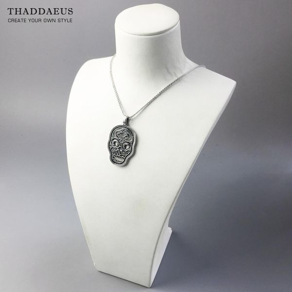 

skull pave link necklace2017 brand new ts strand fashion jewelry thomas style rebel cross bijoux gift for men women friend jllfpx, Bronze;silver