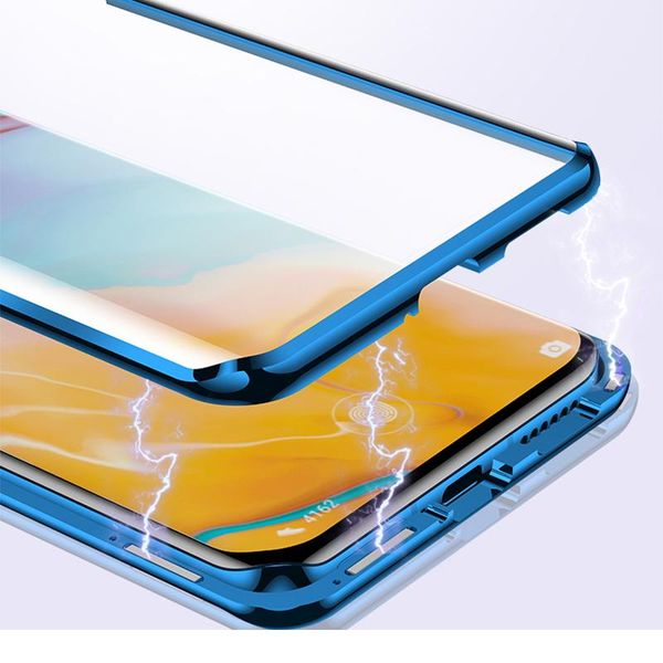 

magnetic metal adsorption double sided glass case for huawei honor 30 s pro x10 p40 p30 pro camera protective co jllhbf