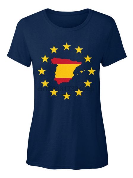 

2019 fashion womens spain map inside eu flag tee standard women t-shirt tee shirt sport hooded sweatshirt hoodie