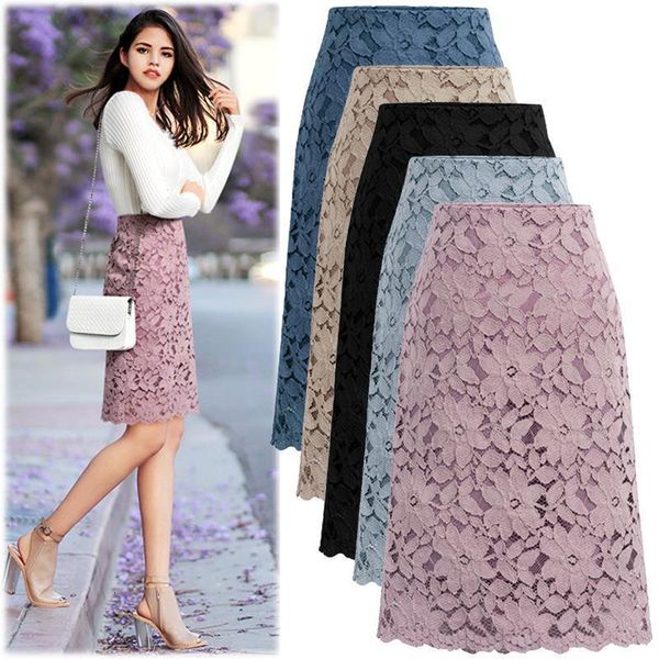 

2019 new women lace skirts women fashion clothing lace skirts, Black