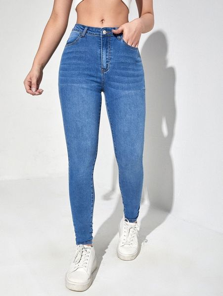 

cat whisker slant pocket skinny jeans g4ux#, Blue