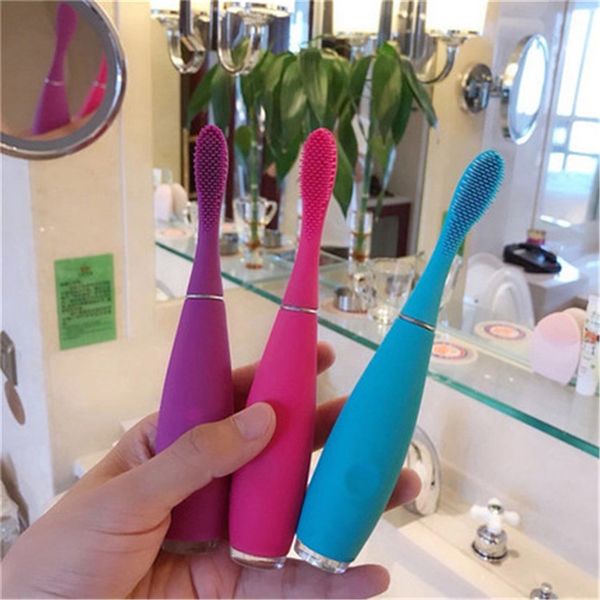 

mini electric toothbrush rechargeable silicone electric toothbrush waterproof automatic brand brush 4colors vibrant dental cleaning tool