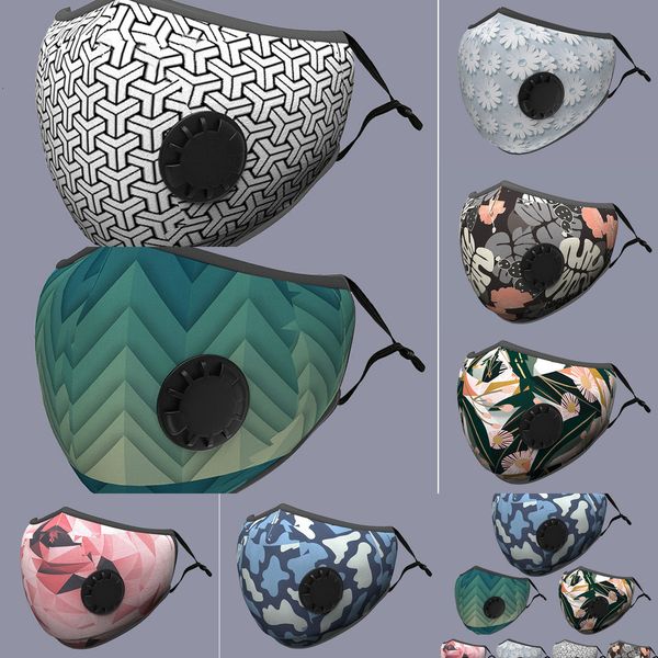 

designer men women fashion black face mask anti smog pm2.5 masks cotton printed three dimensional breathable breathing valve 6 nx54q