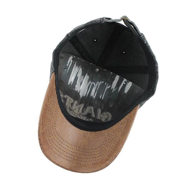 

flb] letter men's baseball cap gorras hats for men women casual cotton leather snapback hat dad cap adjustable wholesale f142 sqcrbj, Black;white