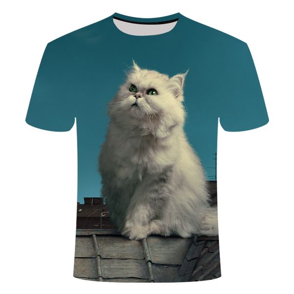 

cat printed 3d print shirts hippie graphic aesthetic men clothing