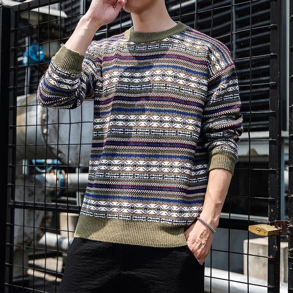 

men's sweaters round neck sweater 2021 spring and autumn jacket korean trend bottoming loose, White;black