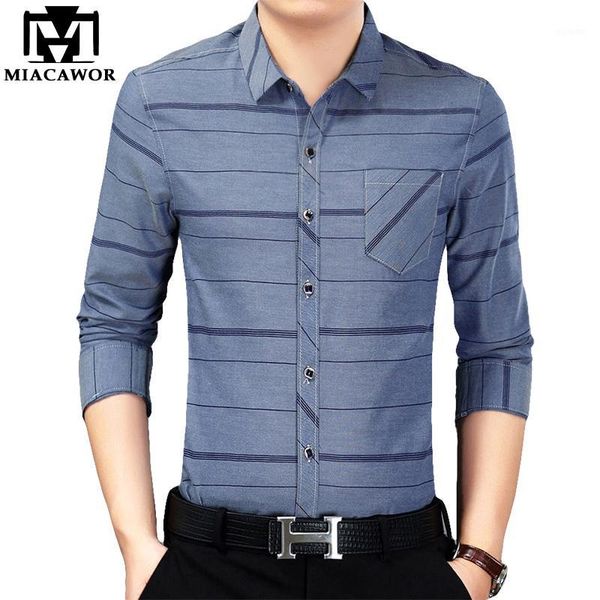 

miacawor new men shirts spring long sleeve striped shirts slim fit camisa masculina business casual men clothing c5931, White;black