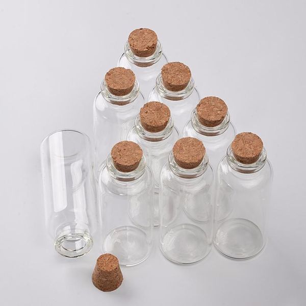 

28*65*12.5mm 25ml clear glass bottles with cork small transparent mini empty bottle glass vials jars 24pcs bbytae