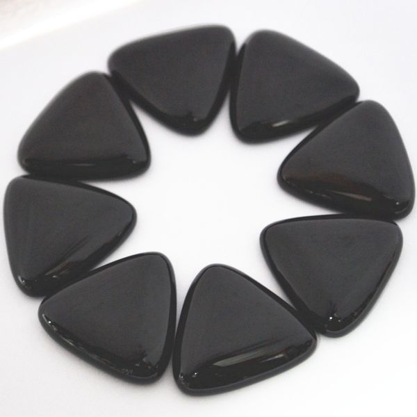 

natural stone cabochons cab triangle black onyx carnelian beads for jewelry making side length 25*25*8mm 10pcs q1106