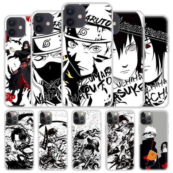 

3in the case of animated naruto, def 12 mini 11 pro 7 xr xs x max 8 6s 6 plus se 2020 5s translucent matte silicon focal phonecf1