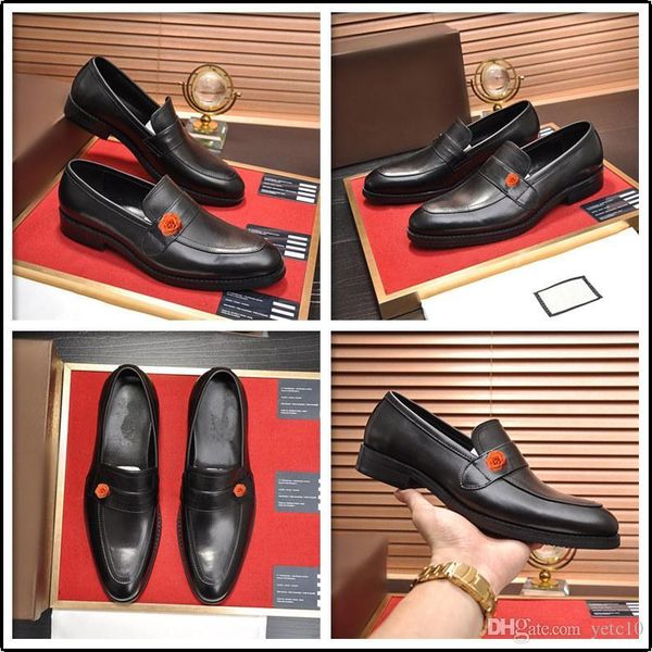 

new spring fashion oxford business men luxury dress shoes soft casual breathable men's flats zip men's suit shoes, Black