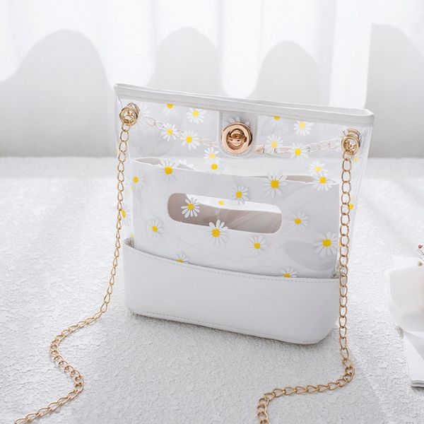 

women's new 2020 shoulder messenger daisy transparent shoulder small mother and child bag small bag for women iidmu